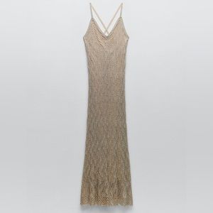 Zara Knit Dress with Metallic Thread Size S, New with tag, 9598/074